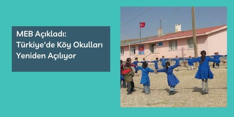 MEB Açıkladı: Türkiye'de Köy Okulları